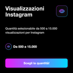 VISUALIZZAZIONI INSTAGRAM • Economiche - Visualizzazioni Instagram: Quantità selezionabile da 500 a 15.000 visualizzazioni per Instagram