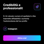 LIVE VIEW + LIKE - Credibilità e professionalit: À: Un elevato numero di spettatori e like trasmette affidabilità e aumenta l’autorevolezza del tuo profilo