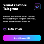 VISUALIZZAZIONI AUTOMATICHE - Visualizzazioni Telegram: Quantità selezionabile da 100 a 10.000 visualizzazioni per Telegram. Immediata. Fino a 5000 visualizzazioni all’ora