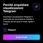 VISUALIZZAZIONI AUTOMATICHE - Perché acquistare visualizzazioni Telegram: Acquistare visualizzazioni Telegram è essenziale per aumentare la visibilità e l’impatto dei tuoi post in modo rapido e sicuro
