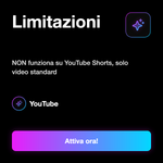 VISUALIZZAZIONI Standard Internazionali • Economiche - Limitazioni: NON funziona su YouTube Shorts, solo video standard
