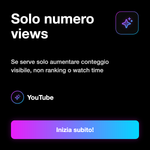 VISUALIZZAZIONI Standard Internazionali • Economiche - Solo numero views: Se serve solo aumentare conteggio visibile, non ranking o watch time
