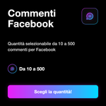 Commenti Facebook 💬 • Engagement Post - Commenti Facebook: Quantità selezionabile da 10 a 500 commenti per Facebook