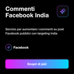 Commenti Facebook India 🇮🇳 • Engagement Post - Commenti Facebook India: Servizio per aumentare i commenti su post Facebook pubblici con targeting India