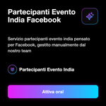 Partecipanti Evento Facebook India 🇮🇳 • Visibilità Evento - Partecipanti Evento India Facebook: Servizio partecipanti evento india pensato per Facebook, gestito manualmente dal nostro team