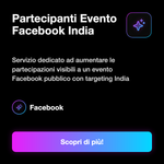 Partecipanti Evento Facebook India 🇮🇳 • Visibilità Evento - Partecipanti Evento Facebook India: Servizio dedicato ad aumentare le partecipazioni visibili a un evento Facebook pubblico con targeting India