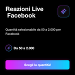 Reazioni Live Facebook ❤️🔴 • Live Stream Reactions - Reazioni Live ️ Facebook: Quantità selezionabile da 50 a 2.000 per Facebook