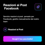 Reazioni ai Post Facebook 👍❤️ • Engagement Post - Reazioni ai Post ️ Facebook: Servizio reazioni ai post ️ pensato per Facebook, gestito manualmente dal nostro team