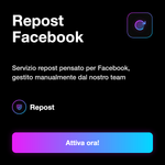 Condivisioni Facebook 🔁 • Post Shares - Repost Facebook: Servizio repost pensato per Facebook, gestito manualmente dal nostro team