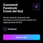 Commenti Facebook Corea del Sud 🇰🇷 • Engagement Post - Commenti Facebook Corea del Sud: Servizio dedicato all’aumento dei commenti su post Facebook pubblici con targeting Corea del Sud