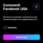 Commenti Facebook USA 🇺🇸 • Engagement Post - Commenti Facebook USA: Servizio per aumentare i commenti su post Facebook pubblici con targeting Stati Uniti