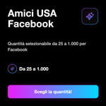 Amici Facebook USA 🇺🇸 • Richieste Amicizia - Amici USA Facebook: Quantità selezionabile da 25 a 1.000 per Facebook