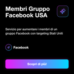 Membri Gruppo Facebook USA 🇺🇸 • Crescita Community - Membri Gruppo Facebook USA: Servizio per aumentare i membri di un gruppo Facebook con targeting Stati Uniti