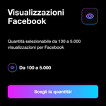 Visualizzazioni Facebook 👁️ • Video e Reel Views - Visualizzazioni Facebook: Quantità selezionabile da 100 a 5.000 visualizzazioni per Facebook