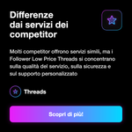 FOLLOWER LOW PRICE THREADS - Differenze dai servizi dei competitor: Molti competitor offrono servizi simili, ma i Follower Low Price Threads si concentrano sulla qualità del servizio, sulla sicurezza e sul supporto personalizzato