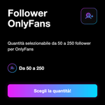 FOLLOWER - Follower OnlyFans: Quantità selezionabile da 50 a 250 follower per OnlyFans