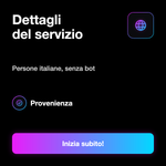 Follower X italiani - Dettagli del servizio
