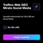 Traffico Web GEO Mirato 📍 • Geo Targeted Traffic - Traffico Web GEO Mirato Social Media: Quantità selezionabile da 100 a 300 per Social Media