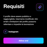 Follower Instagram • Crescita Profilo - Requisiti: Il profilo deve essere pubblico e raggiungibile. Username modificati, link errati o limitazioni del profilo possono rallentare o impedire la lavorazione