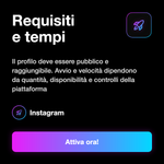 Follower Instagram Arabi 🌍 • Crescita Profilo - Requisiti e tempi: Il profilo deve essere pubblico e raggiungibile. Avvio e velocità dipendono da quantità, disponibilità e controlli della piattaforma