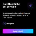 Follower Instagram Tedeschi 🇩🇪 • Crescita Profilo - Caratteristiche del servizio: Target geografico: Germania 🇩🇪. Nessuna password richiesta. Pacchetti da 50 a 1.000 follower