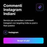 Commenti Instagram Indiani 🇮🇳 • Engagement Post - Commenti Instagram Indiani: Servizio per aumentare i commenti Instagram con targeting India su post e Reel pubblici