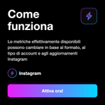 Insights Instagram Italia 🇮🇹 • Metriche e Visibilità - Come funziona: Le metriche effettivamente disponibili possono cambiare in base al formato, al tipo di account e agli aggiornamenti Instagram