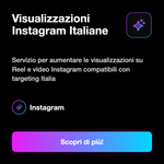 Visualizzazioni Instagram Italiane 🇮🇹 • Reel e Video - Visualizzazioni Instagram Italiane: Servizio per aumentare le visualizzazioni su Reel e video Instagram compatibili con targeting Italia