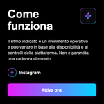 Like Instagram Ogni Ora ⏱️ • Likes per Hour - Come funziona: Il ritmo indicato è un riferimento operativo e può variare in base alla disponibilità e ai controlli della piattaforma. Non è garantita una cadenza al minuto