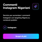 Commenti Instagram Nigeriani 🇳🇬 • Engagement Post - Commenti Instagram Nigeriani: Servizio per aumentare i commenti Instagram con targeting Nigeria su contenuti pubblici