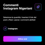 Commenti Instagram Nigeriani 🇳🇬 • Engagement Post - Commenti Instagram Nigeriani: Seleziona la quantità. Inserisci il link del post o Reel. Lascia i commenti abilitati