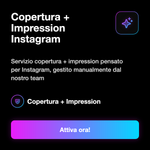 Copertura + Impression Instagram 📊 • Reach & Impressions - Copertura + Impression Instagram: Servizio copertura + impression pensato per Instagram, gestito manualmente dal nostro team
