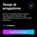 Follower Instagram Spagnoli 🇪🇸 • Crescita Profilo - Tempi di erogazione: L’avvio e la velocità possono variare in base alla quantità selezionata, alla disponibilità del servizio e ai controlli della piattaforma