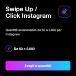 Swipe Up / Click Link Instagram Story 🔗 • Link Sticker - Swipe Up / Click Instagram: Quantità selezionabile da 50 a 2.000 per Instagram