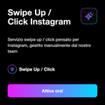 Swipe Up / Click Link Instagram Story 🔗 • Link Sticker - Swipe Up / Click Instagram: Servizio swipe up / click pensato per Instagram, gestito manualmente dal nostro team