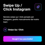 Swipe Up / Click Link Instagram Story 🔗 • Link Sticker - Swipe Up / Click Instagram: Servizio swipe up / click pensato per Instagram, gestito manualmente dal nostro team