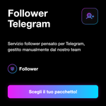 ISCRITTI PREMIUM TELEGRAM - Follower Telegram: Servizio follower pensato per Telegram, gestito manualmente dal nostro team