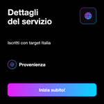 Iscritti YouTube italiani - Dettagli del servizio