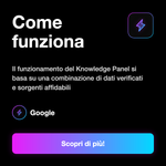 Knowledge Panel Google – Azienda & Persona - Come funziona: Il funzionamento del Knowledge Panel si basa su una combinazione di dati verificati e sorgenti affidabili