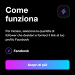 LIKE POST FACEBOOK - Come funziona: Per iniziare, seleziona la quantità di follower che desideri e fornisci il link al tuo profilo Facebook