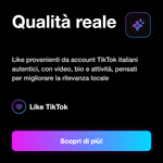 LIKE+COMMENTI ITALIANI TIKTOK • Real HQ 100% Organci 🇮🇹 - Qualità reale: Like provenienti da account TikTok italiani autentici, con video, bio e attività, pensati per migliorare la rilevanza locale