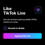 Like TikTok Live durante la diretta