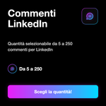 Commenti LinkedIn 💬 • Engagement Professionale - Commenti LinkedIn: Quantità selezionabile da 5 a 250 commenti per LinkedIn