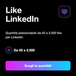 Like LinkedIn 👍 • Engagement Post - Like LinkedIn: Quantità selezionabile da 50 a 2.000 like per LinkedIn
