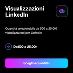 Visualizzazioni LinkedIn 👁️ • Visibilità Post - Visualizzazioni LinkedIn: Quantità selezionabile da 500 a 25.000 visualizzazioni per LinkedIn