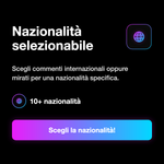 Commenti TikTok Live internazionali o di nazionalità mirata