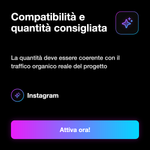 PLAY POWER RADIO ITALY - Compatibilità e quantità consigliata: La quantità deve essere coerente con il traffico organico reale del progetto