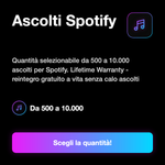Play Spotify Premium Italiani 🇮🇹 • Web 2.0 - Ascolti Spotify: Quantità selezionabile da 500 a 10.000 ascolti per Spotify. Lifetime Warranty - reintegro gratuito a vita senza calo ascolti