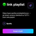 Play Spotify Premium Italiani 🇮🇹 • Web 2.0 - 🟢 link playlist: Https://open.spotify.com/playlist/xxxxx → gli stream verranno distribuiti su TUTTI i brani nella playlist