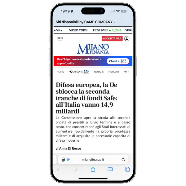 articolo su milanofinanza.it